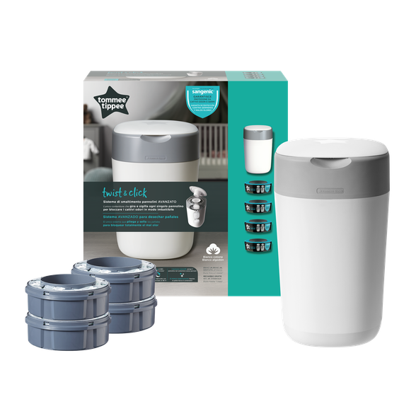TOMMEE TIPPEE Twist&Click 4 cassettes + nappy disposal system, 1 pcs.