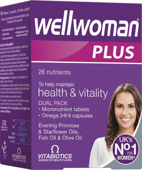 WELLWOMAN  Plus Omega 3-6-9 таблетки + капсулы, 56 шт.