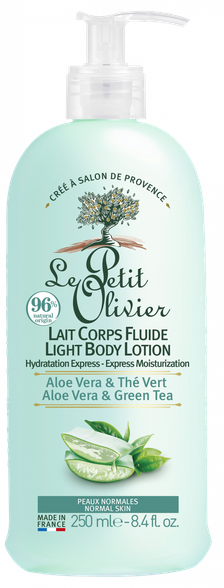 LE PETIT OLIVIER Aloe Vera & Green Tea ķermeņa losjons, 250 ml