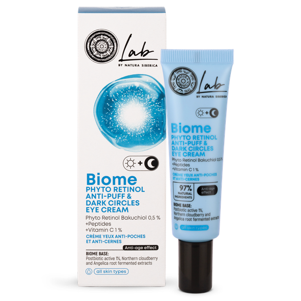 NATURA SIBERICA Lab Biome Anti-Puff & Dark Circles Phyto Retinol acu krēms, 30 ml