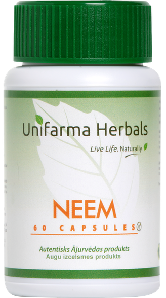 UNIFARMA HERBALS Neem kapsulas, 60 gab.