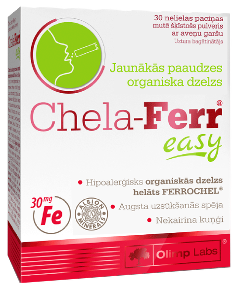 OLIMP LABS Chela-Ferr Easy raspberry flavor powder, 30 pcs.