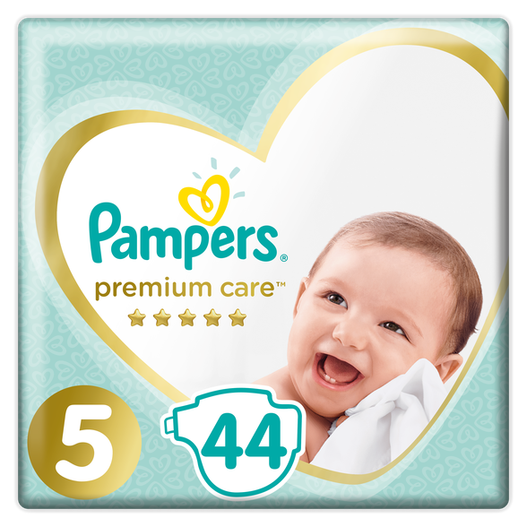 PAMPERS Premium Care-5 Junior, 11-25кг подгузники, 44 шт.