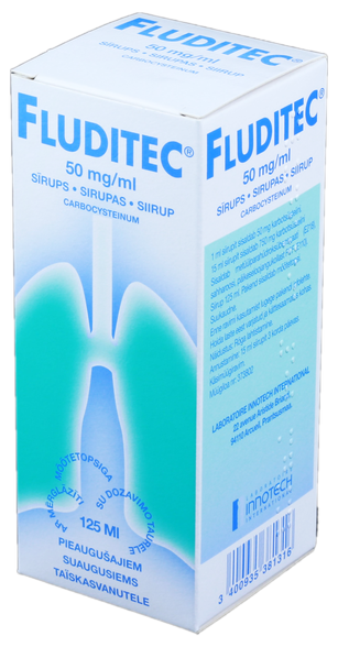 FLUDITEC 50 mg/ml sīrups, 125 ml