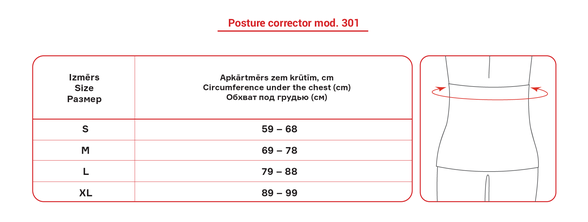 LAUMA MEDICAL Stājas korektors M stājas korektors, 1 gab.