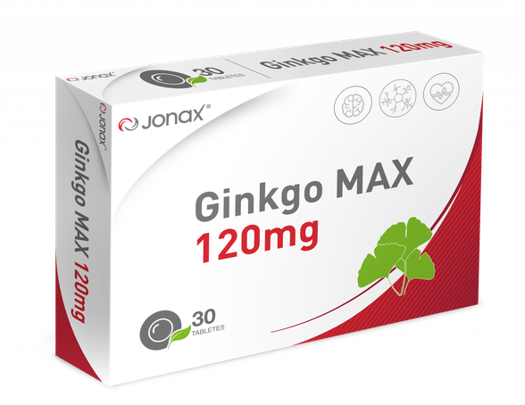 JONAX Ginkgo MAX 120 mg tabletes, 30 gab.