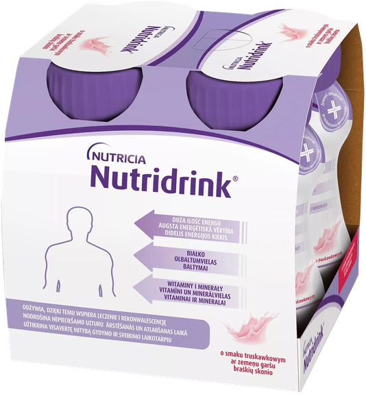 NUTRICIA Nutridrink со вкусом клубники 125 мл, 4 шт.