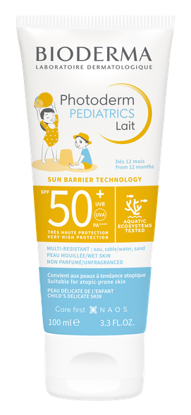 BIODERMA Photoderm Pediatrics Lait SPF50+ saules aizsarglīdzeklis, 100 ml