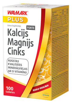 WALMARK   Kalcijs Magnijs Cinks Forte Plus tabletes, 100 gab.