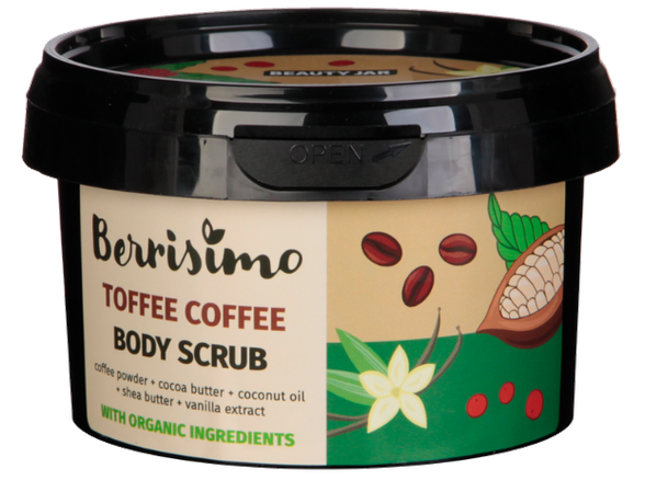 BEAUTY JAR Berrisimo Toffee Coffee skrubis, 350 g