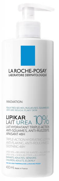 LA ROCHE-POSAY Lipikar Lait Urea 10% ķermeņa losjons, 400 ml