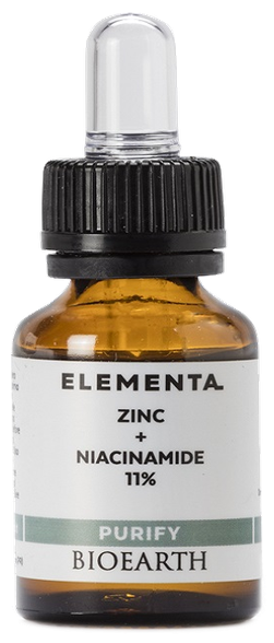 ELEMENTA Bioearth 10% Niacinamide + 1% Zinc serum, 15 ml