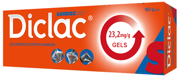 DICLAC 23,2 mg/g gel, 180 g