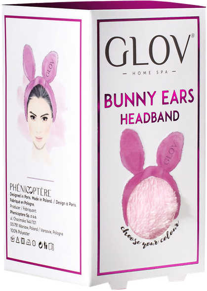 GLOV Bunny Ears Pink spa hair band, 1 pcs.