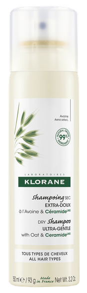 KLORANE With Oatmeal and Ceramide dry shampoo, 150 ml