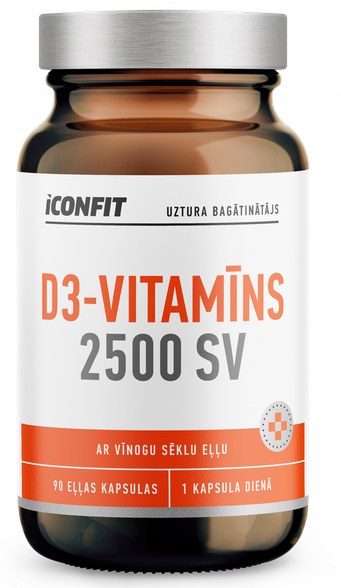 ICONFIT D3 Vitamin, 2500 IU kapsulas, 90 gab.