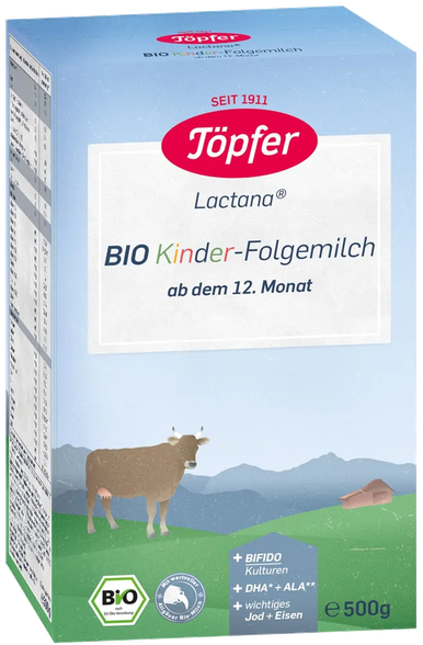 TOPFER Lactana Bio с 12 м. молочная смесь, 500 г