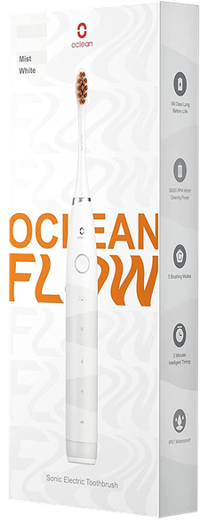 OCLEAN Electric Flow White электрическая зубная щетка, 1 шт.