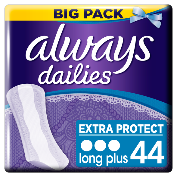 ALWAYS  Dailies Extra Protect Long Plus ежедневные прокладки, 44 шт.