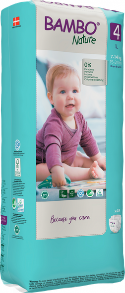 BAMBO Nature Tall (7-14 kg)  Size 4 diapers, 40 pcs.