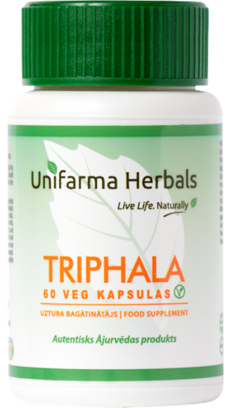 UNIFARMA HERBALS Triphala kapsulas, 60 gab.