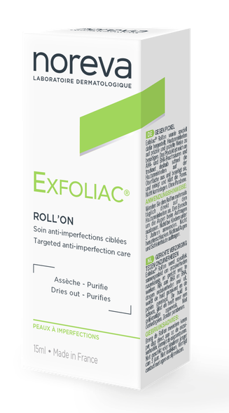 NOREVA Exfoliac Targeted Anti-imperfection Care rullītis pret ādas nepilnībām, 5 ml