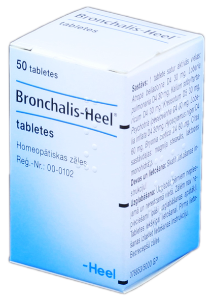BRONCHALIS-HEEL tabletes, 50 gab.