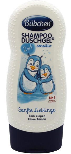 BUBCHEN Sensitive 2in1 šampūns/dušas želeja, 230 ml