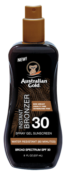 AUSTRALIAN GOLD With Bronzer SPF 30 Gel спрей, 237 мл
