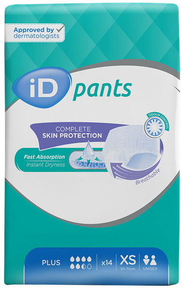 ID Pants Plus XS nappy pants, 14 pcs.