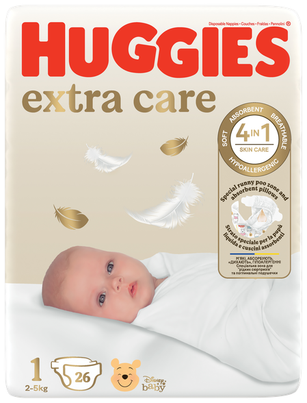 HUGGIES Elite Soft 1, 3-5 kg diapers, 26 pcs.
