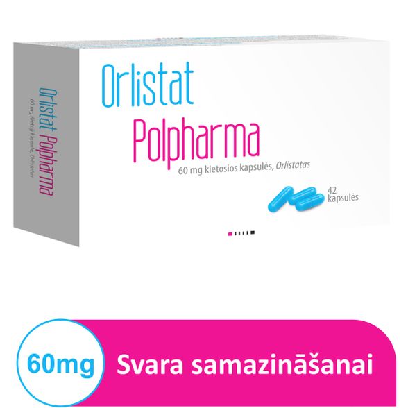 ORLISTAT POLPHARMA Polpharma 60 mg cietās kapsulas, 42 gab.