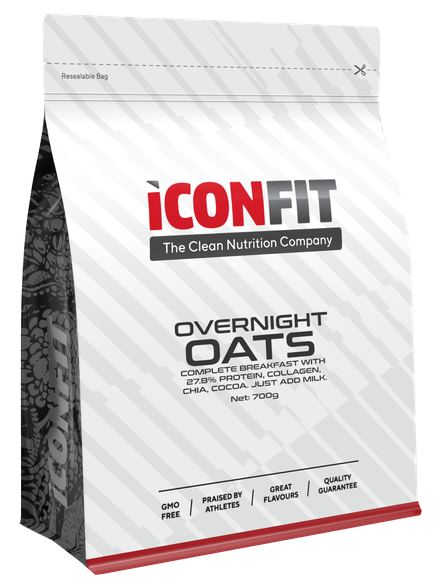 ICONFIT Overnight Oats Raspberry-Coconut biezputra, 1000 g