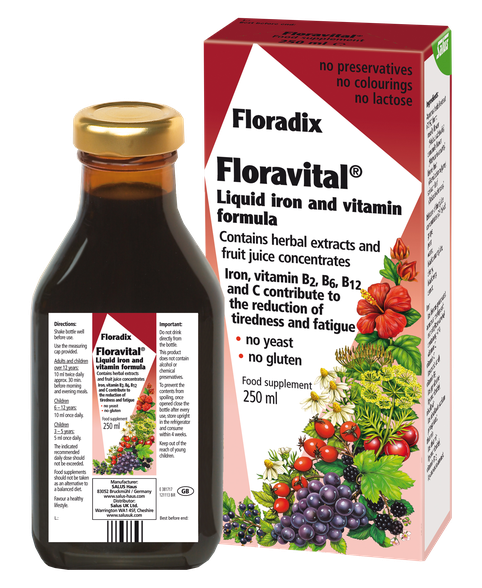 FLORADIX  Floravital Dzelzs šķidrums, 250 ml