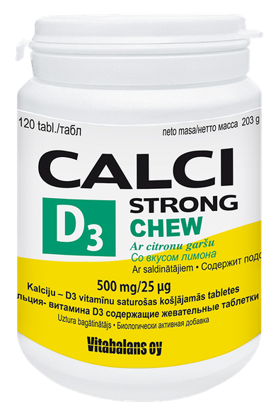 Vitabalans Calci Strong D3 Chew chewable tablets, 120 pcs.