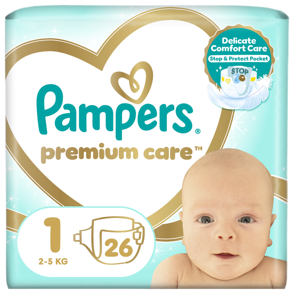 PAMPERS Premium Care 2 - 5 kg diapers, 26 pcs.