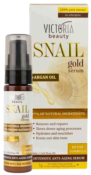 VICTORIA BEAUTY Snail Extract & Argan Oil Gold serums, 30 ml