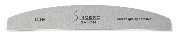 SINCERO SALON Profesional 180/240 Серая пилочка для ногтей, 1 шт.