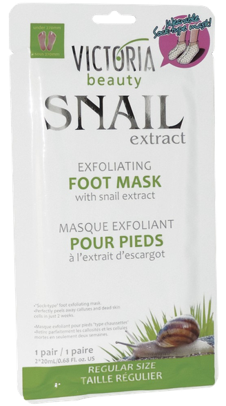 VICTORIA BEAUTY Snail Extract Exfoliating маска для ног, 1 шт.