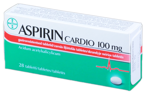 ASPIRIN CARDIO 100 mg tabletes, 28 gab.