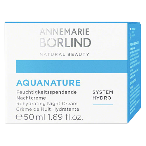 ANNEMARIE BORLIND Aquanature mitrinošs nakts sejas krēms, 50 ml