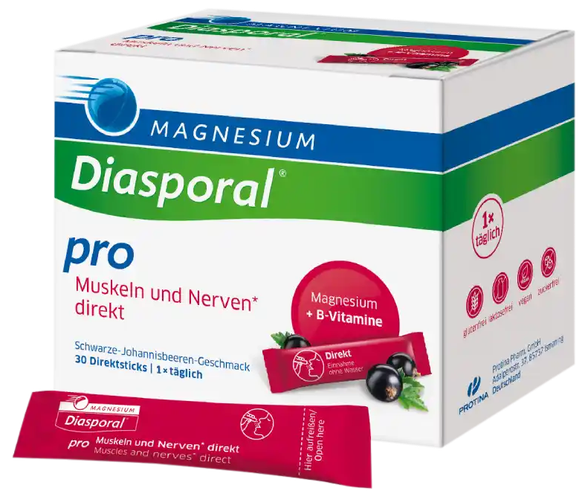 MAGNESIUM Diasporal Pro Muskuļiem un Nerviem paciņas, 30 gab.