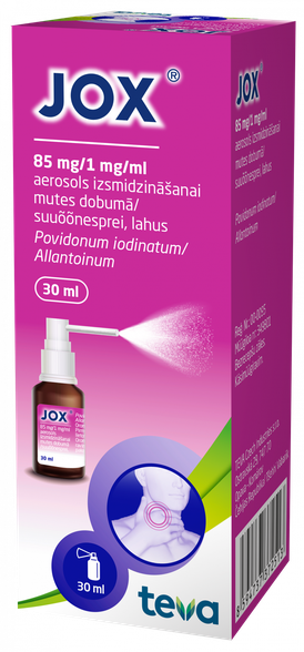 JOX 85 mg/1 mg/ml aerosols, 30 ml