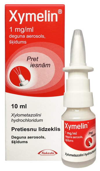 XYMELIN 1 mg/ml deguna aerosols, 10 ml