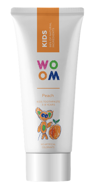 WOOM Kids Peach 3-8 gadi zobu pasta, 50 ml