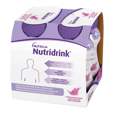 NUTRICIA Nutridrink with wild berry flavor 125 ml, 4 pcs.