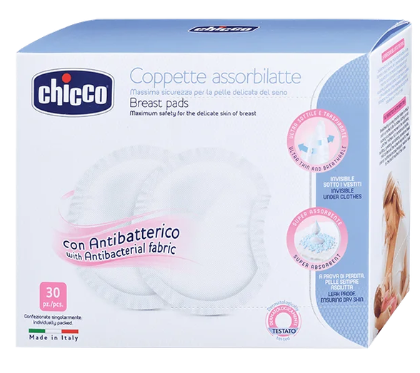 CHICCO Natural Feeling nursing pads, 30 pcs.