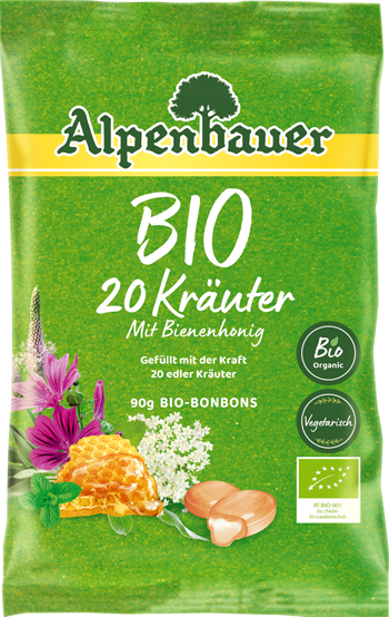 ALPENBAUER BIO 20 Krauter конфеты, 90 г