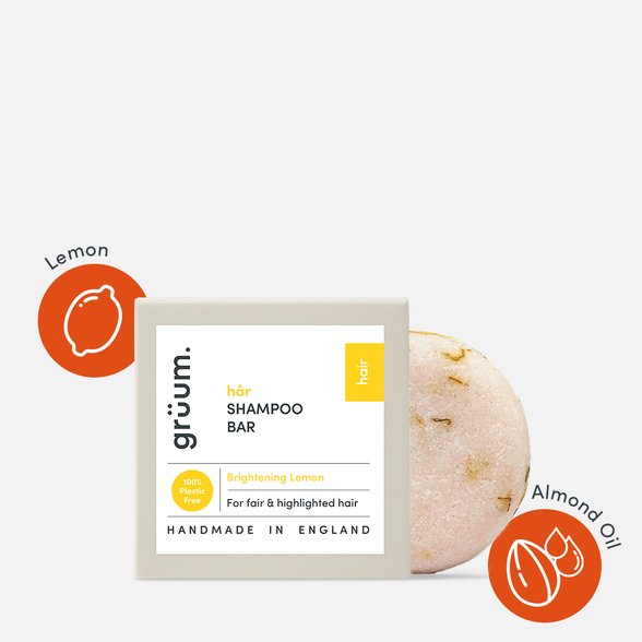 GRUUM Har Zero Plastic - Brightening shampoo bar, 50 g