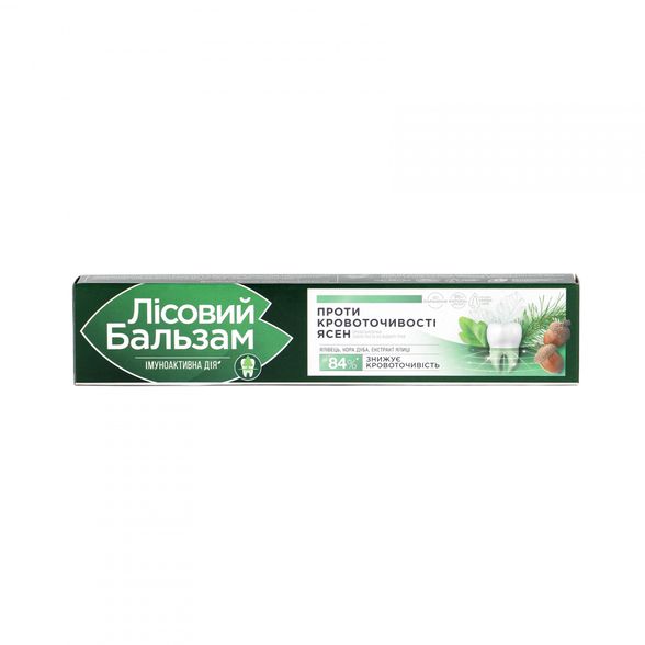 LESNOJ BALZAM with extracts of oak bark and white alder on herbal decoction toothpaste, 75 ml